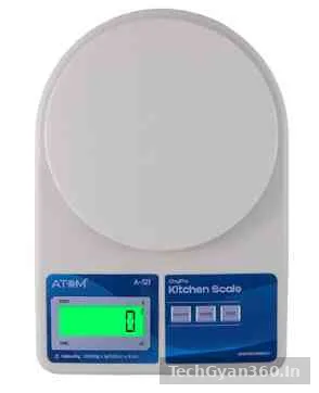 ATOM Digital Kitchen Weighing Scale, 10kg, 1g accuracy