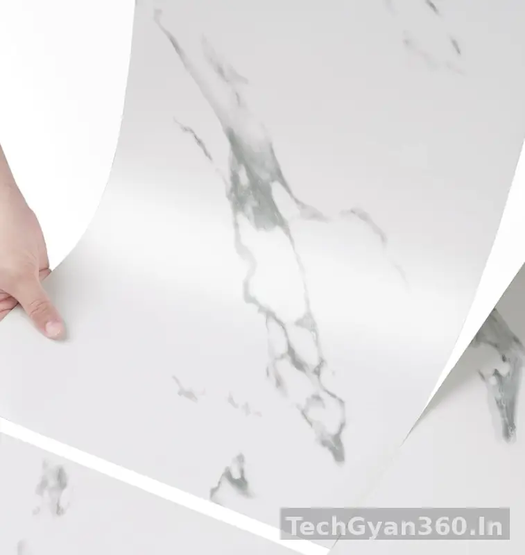 Flooring Stickers - Peel and Stick, Waterproof Marble Design Wallpaper Tiles for Walls