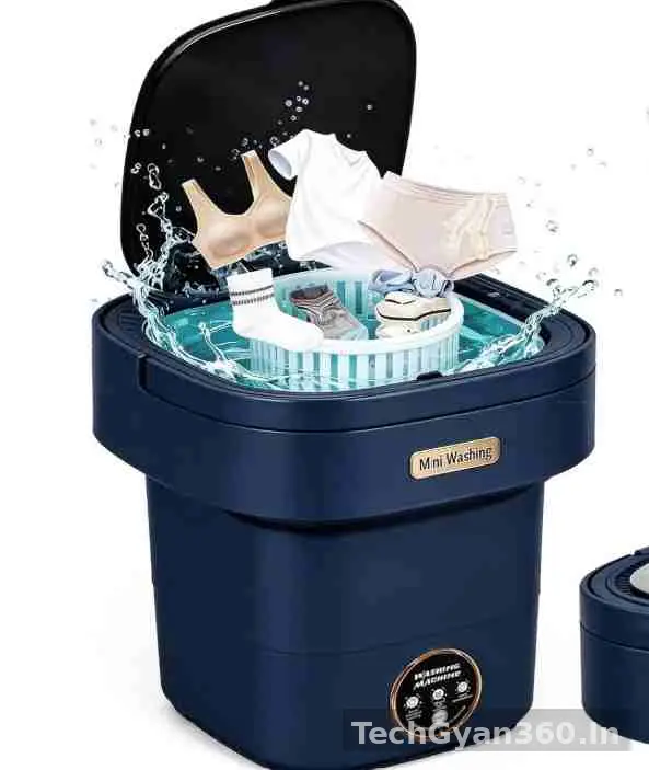 16L Portable Mini Washing Machine with Spin Basket, deep cleaning