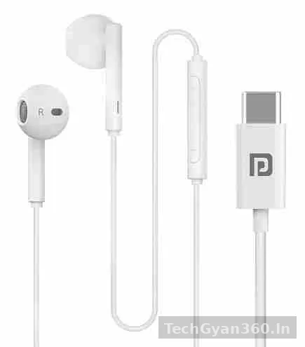 Portronics Conch Theta C Type-C Wired Earphones with HD mic
